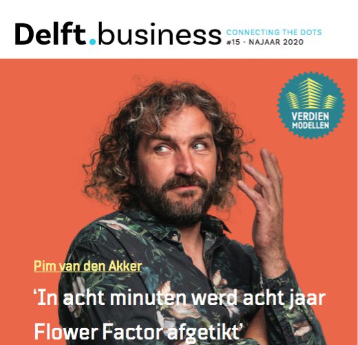 Cover Delft.business #15 met model Pim van den Akker